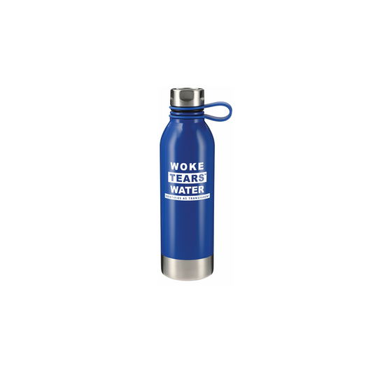 Woke Tears Water - Bullet Perth 25oz Stainless Sports Bottle - Blue
